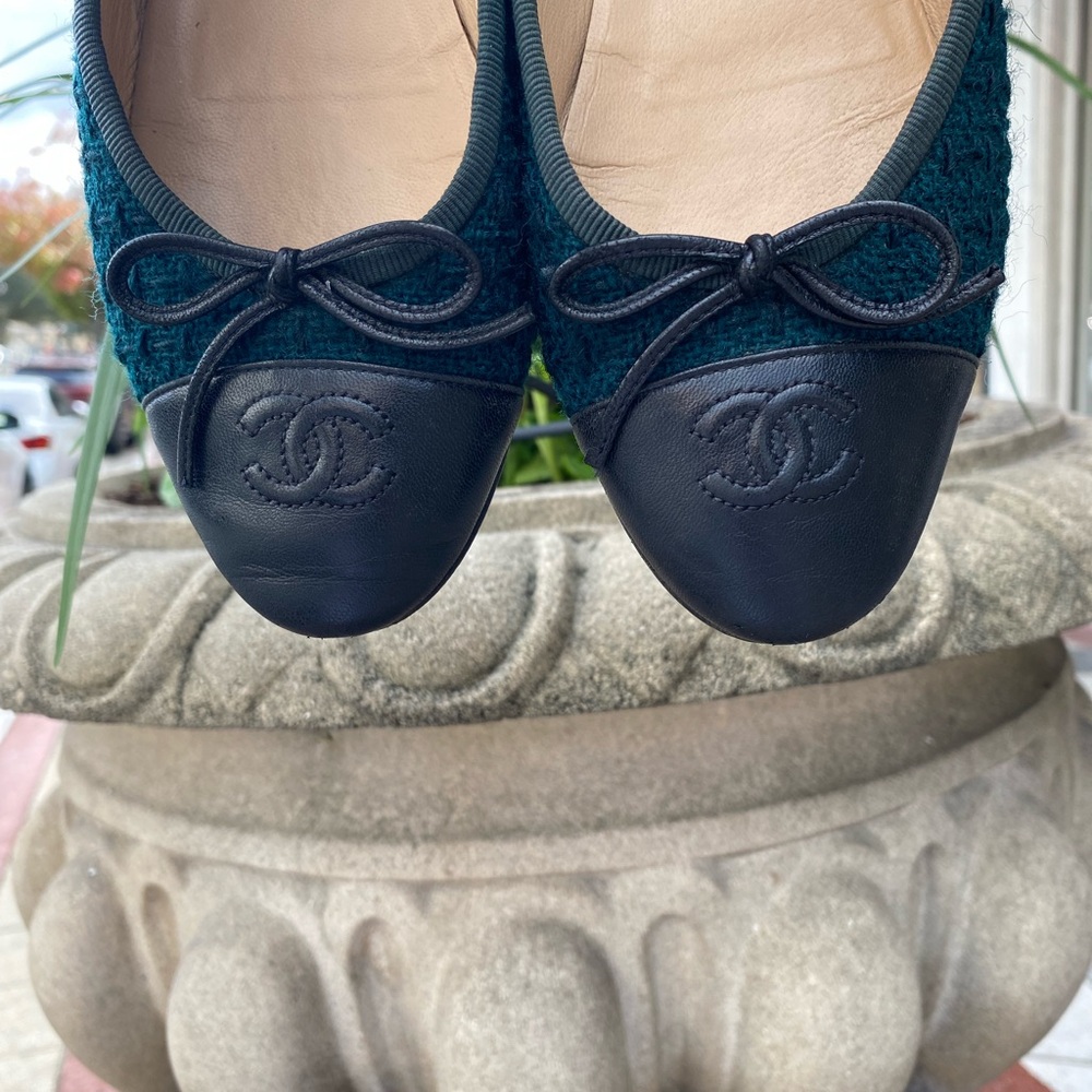 Chanel Tweed Ballet Flats size 38 - Picture 10 of 11